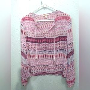 Degree sheer flowy blouse